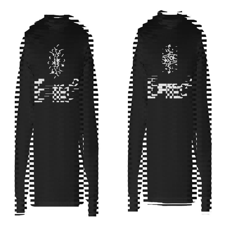 Fun EMc^2方程式 物理学 相対性 アトムロゴ EMc2 長袖Tシャツ